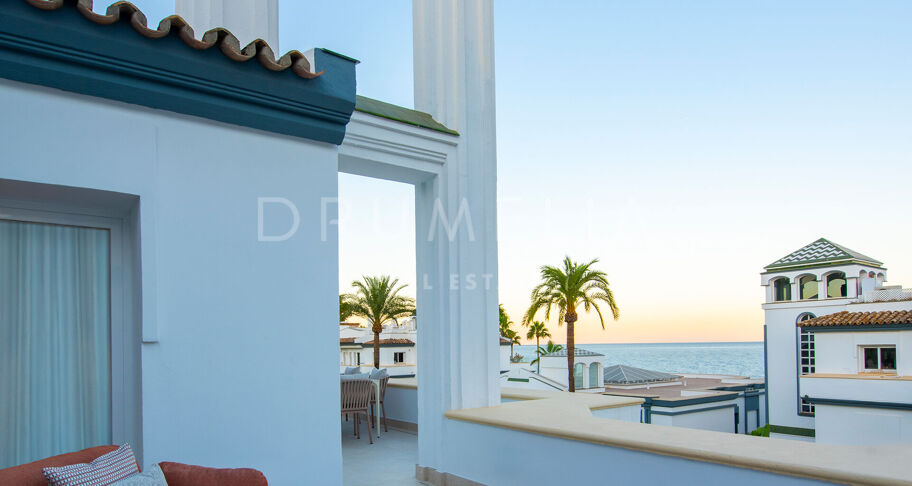 Penthouse aan het strand met privé-dakterras in Dominion Beach
