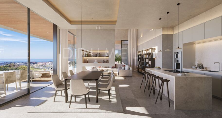Villa contemporánea en Real de La Quinta con vistas panorámicas al mar
