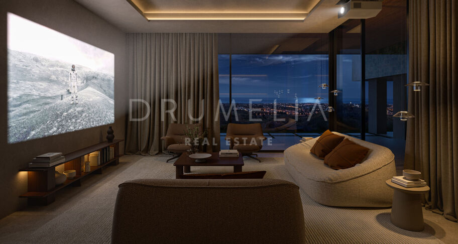Villa contemporánea en Real de La Quinta con vistas panorámicas al mar