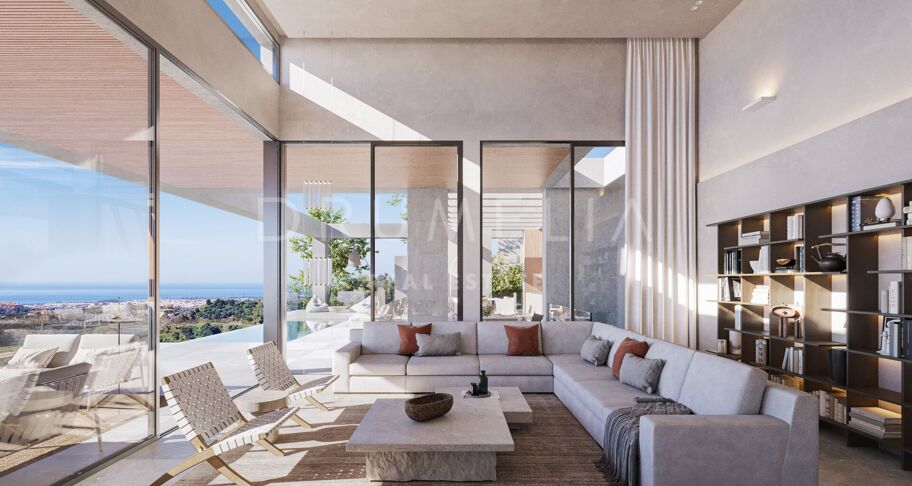 Villa contemporánea en Real de La Quinta con vistas panorámicas al mar