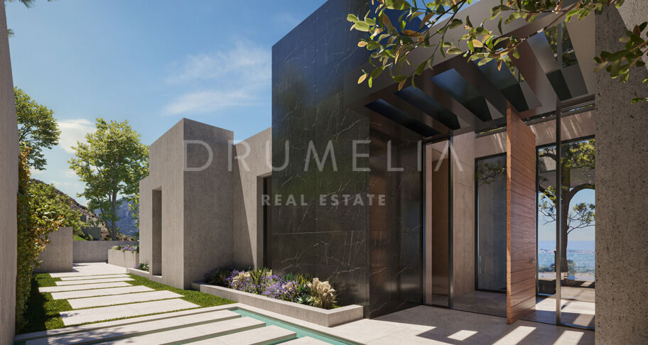 Villa contemporánea en Real de La Quinta con vistas panorámicas al mar