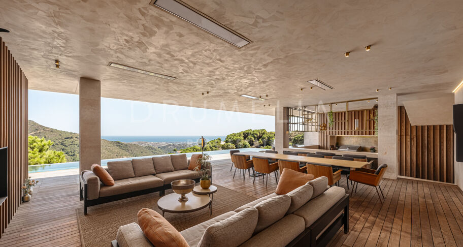 Casa Cuiabá - New eco-friendly modern luxury villa with panoramic sea views in fabulous Monte Mayor, Benahavis
