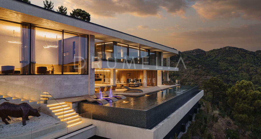 Casa Cuiabá - New eco-friendly modern luxury villa with panoramic sea views in fabulous Monte Mayor, Benahavis