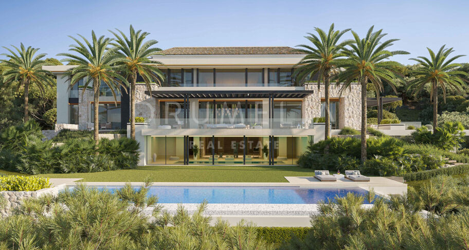 Impresionante villa moderna de nueva construcción con vistas al mar en La Zagaleta, Benahavís