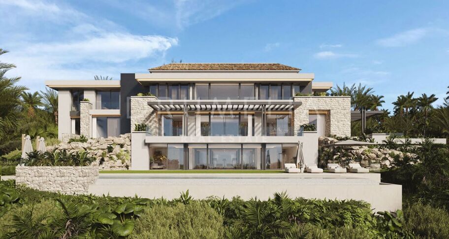 Impresionante villa moderna de nueva construcción con vistas al mar en La Zagaleta, Benahavís