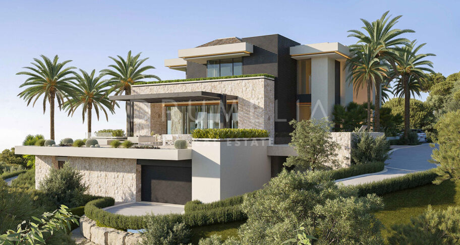 Impresionante villa moderna de nueva construcción con vistas al mar en La Zagaleta, Benahavís