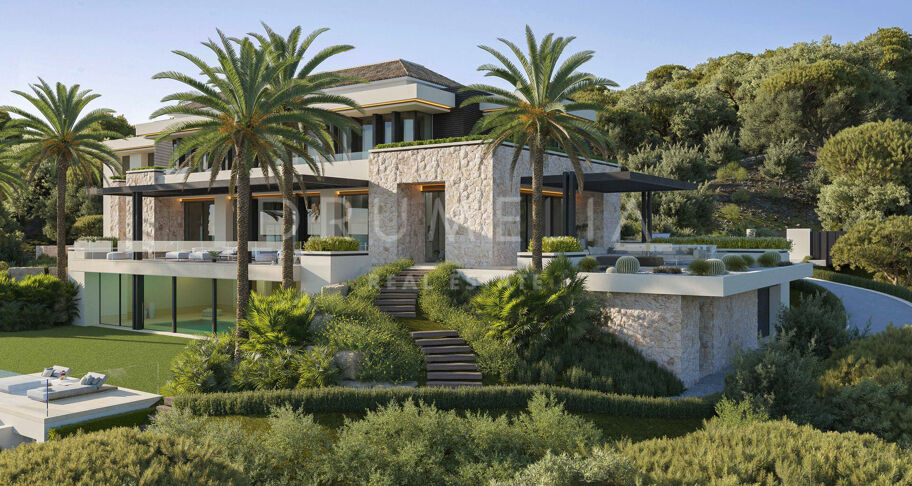 Impresionante villa moderna de nueva construcción con vistas al mar en La Zagaleta, Benahavís