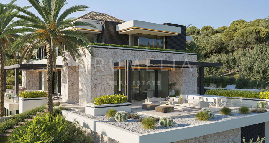 Impresionante villa moderna de nueva construcción con vistas al mar en La Zagaleta, Benahavís
