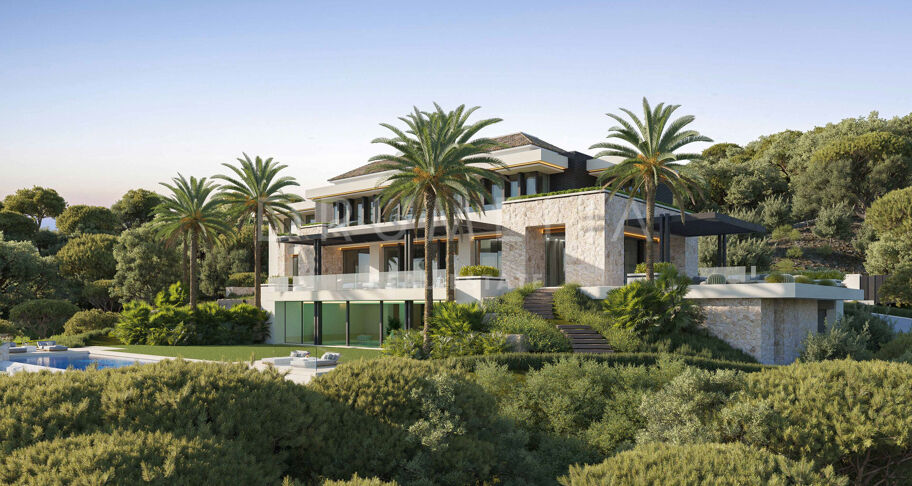 Impresionante villa moderna de nueva construcción con vistas al mar en La Zagaleta, Benahavís