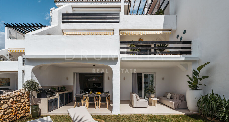 Elegancki Apartament Przy Plaży na Złotej Mili w Marbelli