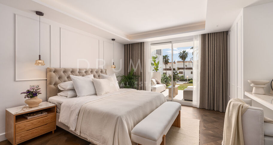 Elegancki Apartament Przy Plaży na Złotej Mili w Marbelli