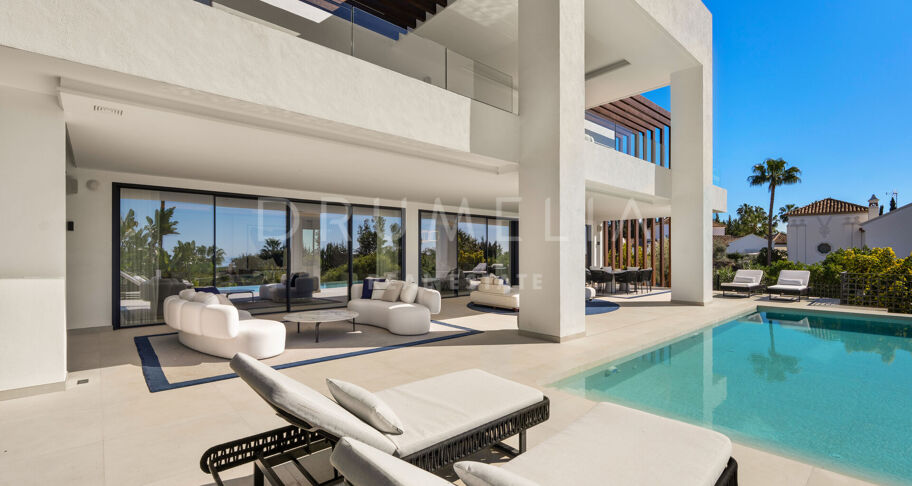Villa George - Zeitgenössische Villa mit Meerblick in Sierra Blanca, Marbella