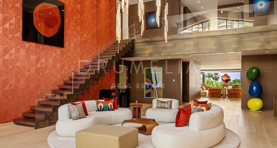 Hedendaagse luxe villa met uitzicht op zee in Sierra Blanca, Marbella