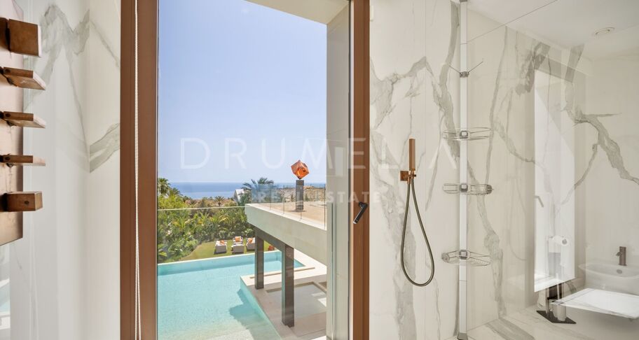 Hedendaagse luxe villa met uitzicht op zee in Sierra Blanca, Marbella