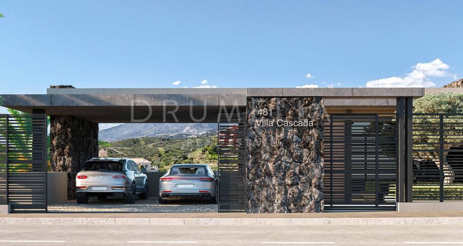 Zeitgenössische Villa mit Panoramablick auf das Meer in El Rosario, Marbella Ost