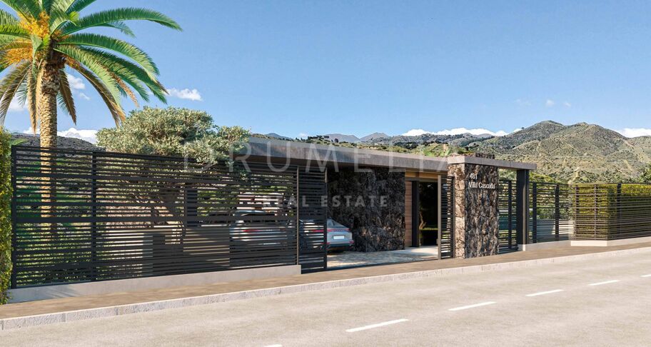 Zeitgenössische Villa mit Panoramablick auf das Meer in El Rosario, Marbella Ost