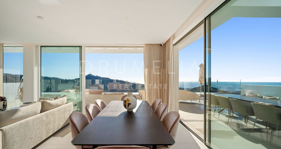 Contemporary Duplex Penthouse with Panoramic Sea Views in Palo Alto, Ojén