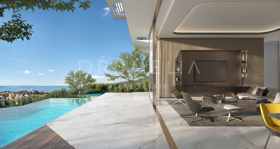 Elegante gloednieuwe villa te koop in La Alqueria, Benahavís