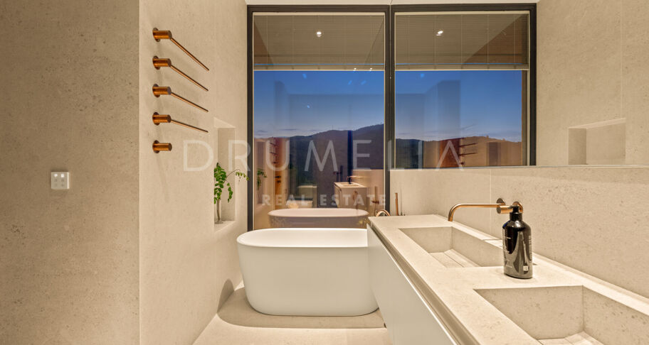 Total Privacy and Views in a Bold Hillside Villa in Monte Mayor Benahavis