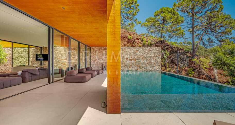 Total Privacy and Views in a Bold Hillside Villa in Monte Mayor Benahavis