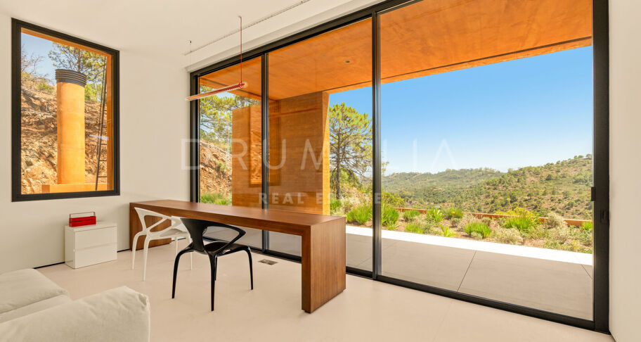 Total Privacy and Views in a Bold Hillside Villa in Monte Mayor Benahavis