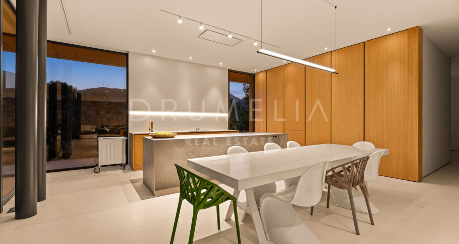 Total Privacy and Views in a Bold Hillside Villa in Monte Mayor Benahavis
