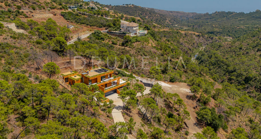 Total Privacy and Views in a Bold Hillside Villa in Monte Mayor Benahavis