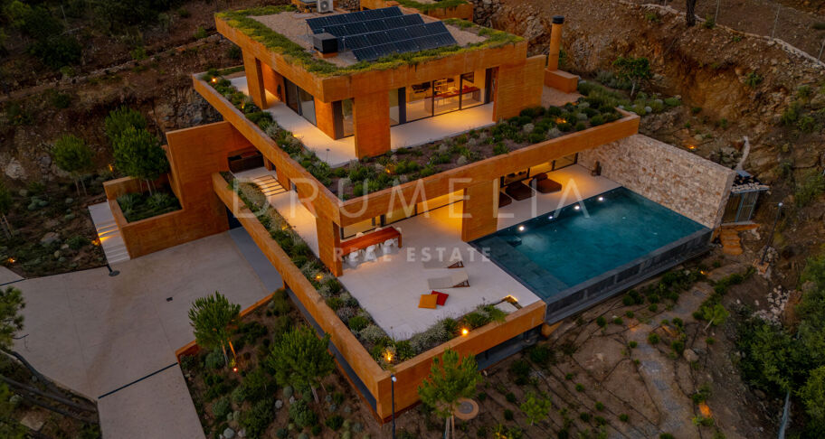 Total Privacy and Views in a Bold Hillside Villa in Monte Mayor Benahavis