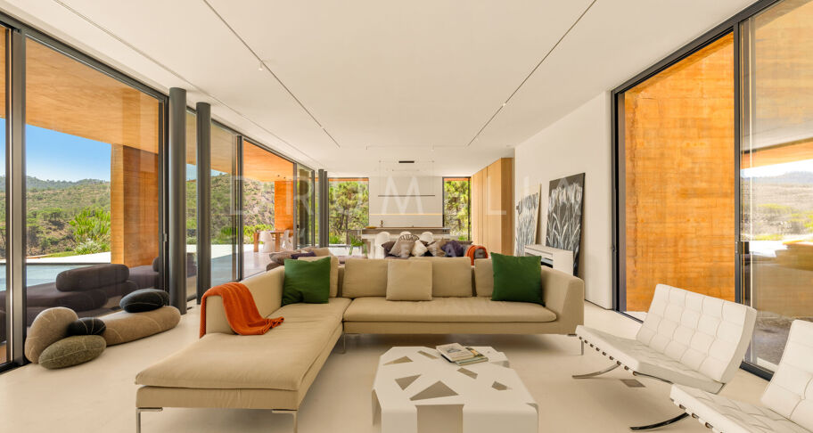 Total Privacy and Views in a Bold Hillside Villa in Monte Mayor Benahavis