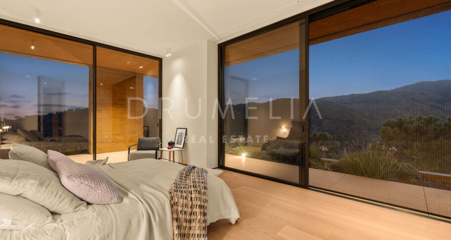 Total Privacy and Views in a Bold Hillside Villa in Monte Mayor Benahavis