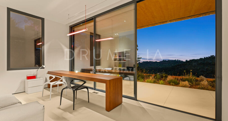 Total Privacy and Views in a Bold Hillside Villa in Monte Mayor Benahavis