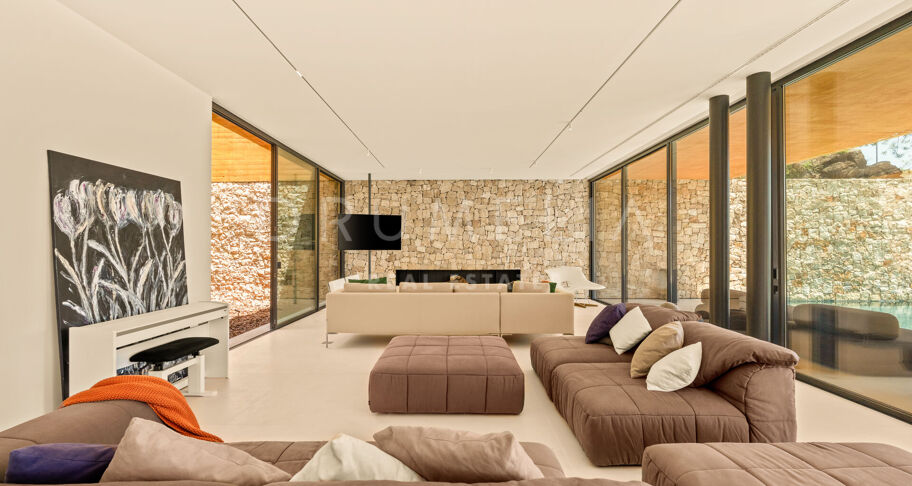 Total Privacy and Views in a Bold Hillside Villa in Monte Mayor Benahavis