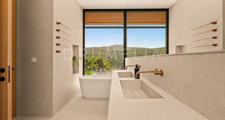 Total Privacy and Views in a Bold Hillside Villa in Monte Mayor Benahavis