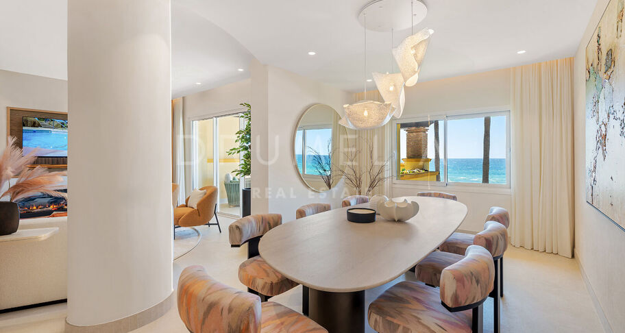 Beachfront Elegance with Sea Views in Río Real Playa, Marbella