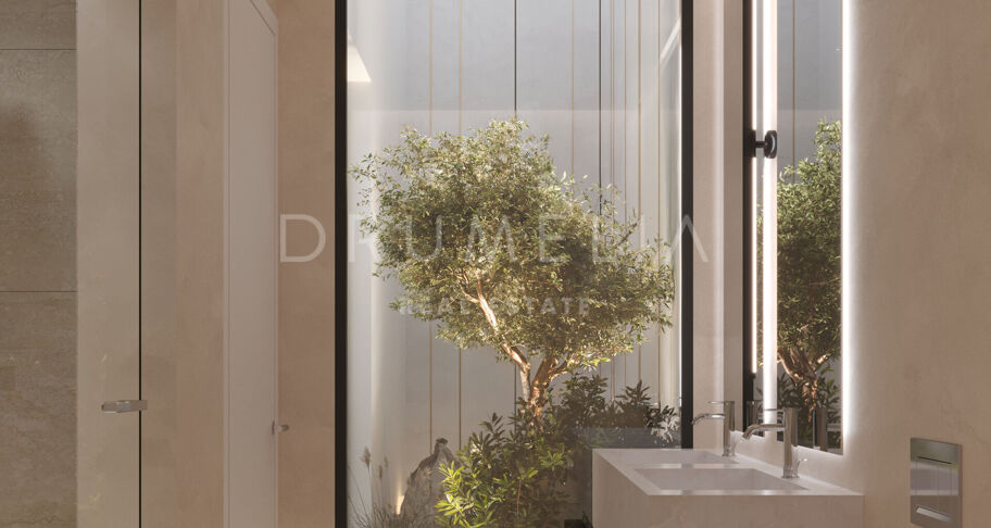 Moderne villa te koop in Estepona met dakterras