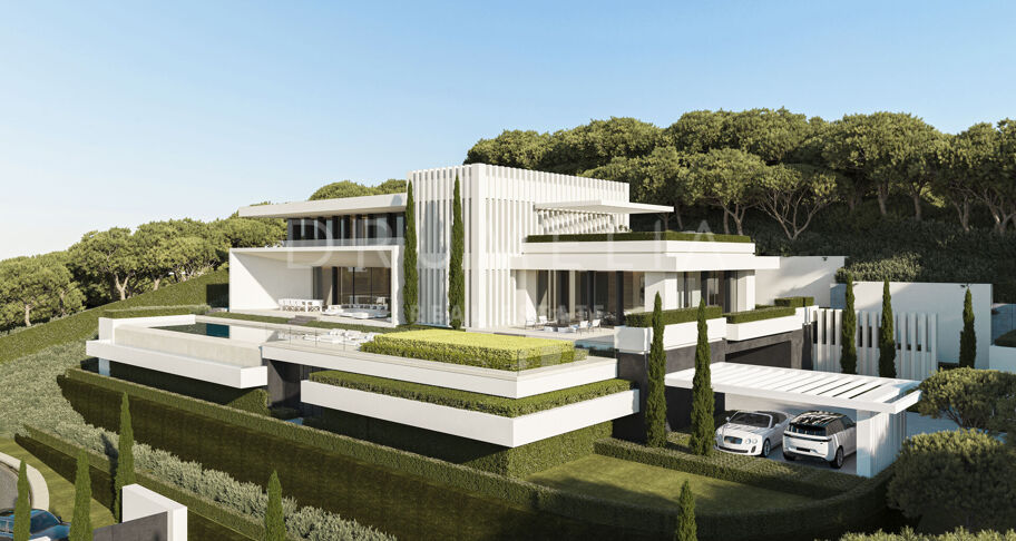 Zeitgenössische Villa mit Panoramablick in La Reserva del Alcuzcuz, Benahavís