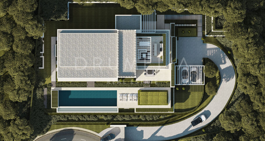Zeitgenössische Villa mit Panoramablick in La Reserva del Alcuzcuz, Benahavís