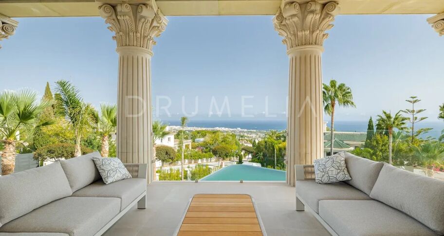 Hedendaagse Palaciale Villa met Panoramisch Uitzicht in Sierra Blanca, Marbella
