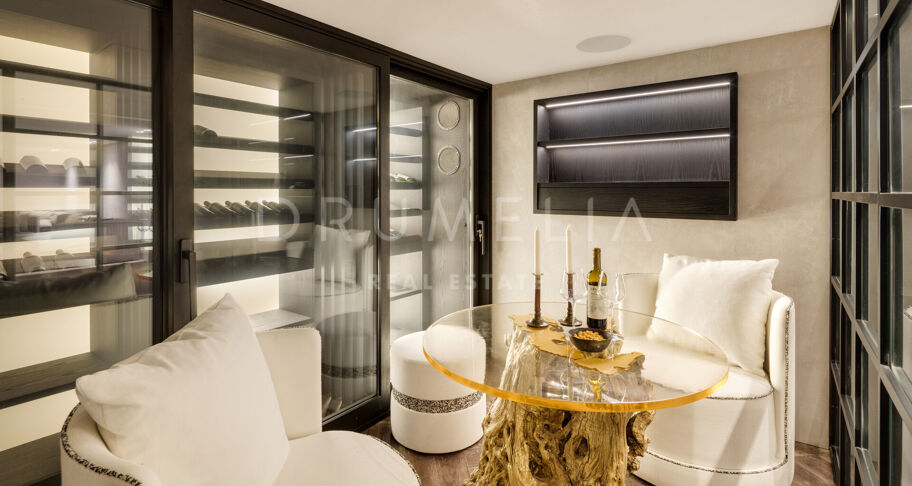 Villa contemporaine de 6 chambres à Nueva Andalucía avec vue mer, piscine privée, spa, salle de sport et design signé Francisco Martinez Galvan