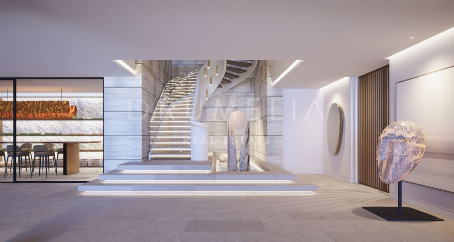 Luxe eigentijds villaproject met panoramisch uitzicht op zee en de bergen in La Zagaleta, Benahavis