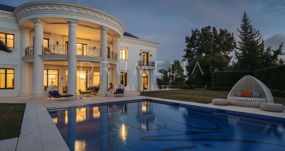 Palace Blanc – landhuis met panoramisch zeezicht in Hacienda Las Chapas, Marbella East