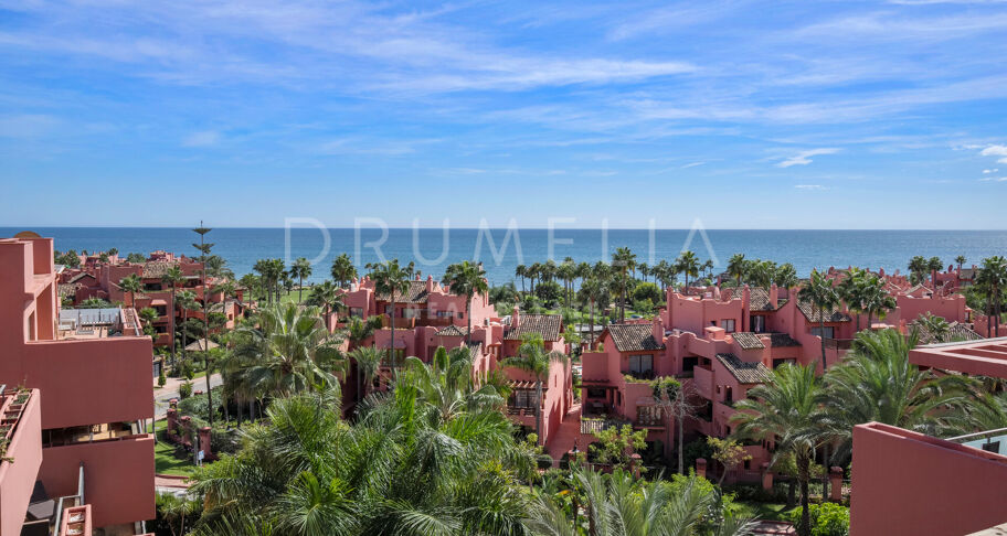 Modern luxury beachside penthouse with panoramic view in Las Salinas, New Golden Mile of Estepona