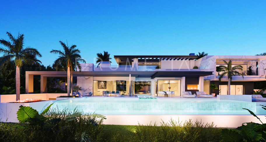Adembenemende luxe villa in hedendaagse stijl met uitzicht op zee in het prachtige El Paraiso, Benahavis