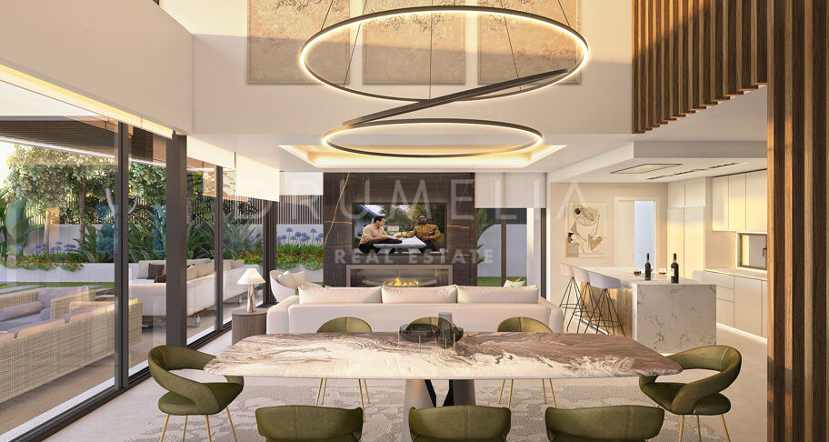 Modern high-end villa project with luxury amenities and avant-garde touches in Puerto Banus,Marbella