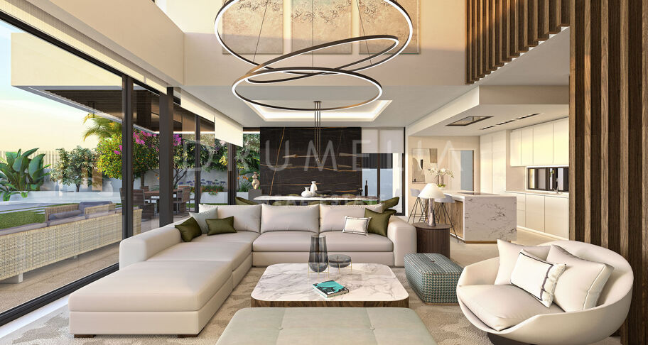 Modern high-end villa project with luxury amenities and avant-garde touches in Puerto Banus,Marbella