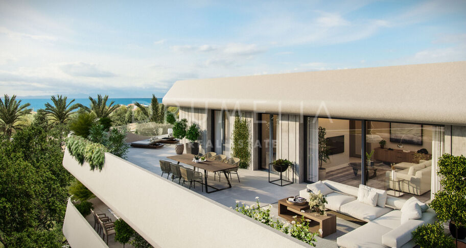 Superbe penthouse moderne et luxueux dans un nouveau complexe contemporain haut de gamme, Marbella