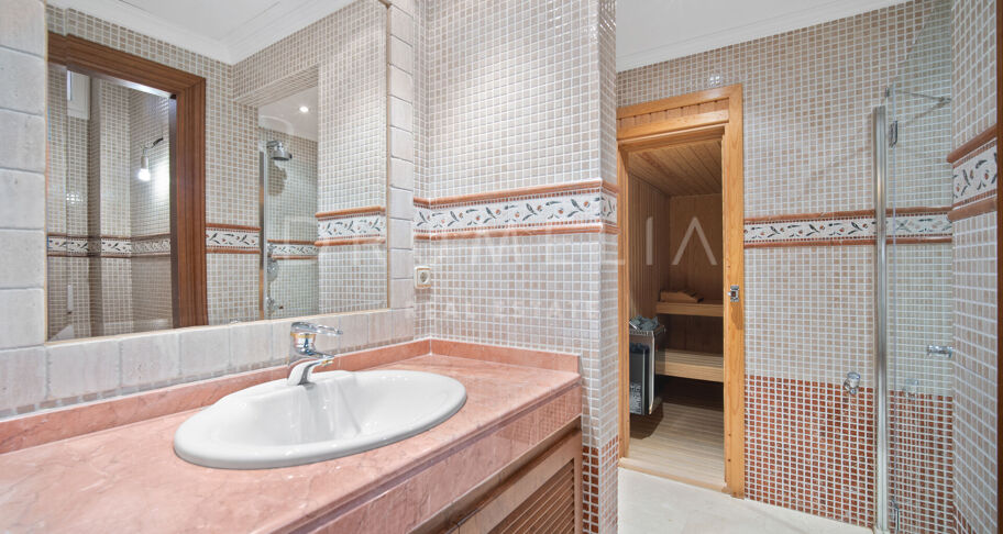 Luxury Mediterranean-style villa with sea views in high-end Sierra Blanca, Marbella Golden Mile