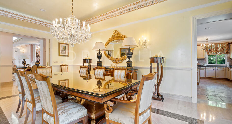 Luxury Mediterranean-style villa with sea views in high-end Sierra Blanca, Marbella Golden Mile