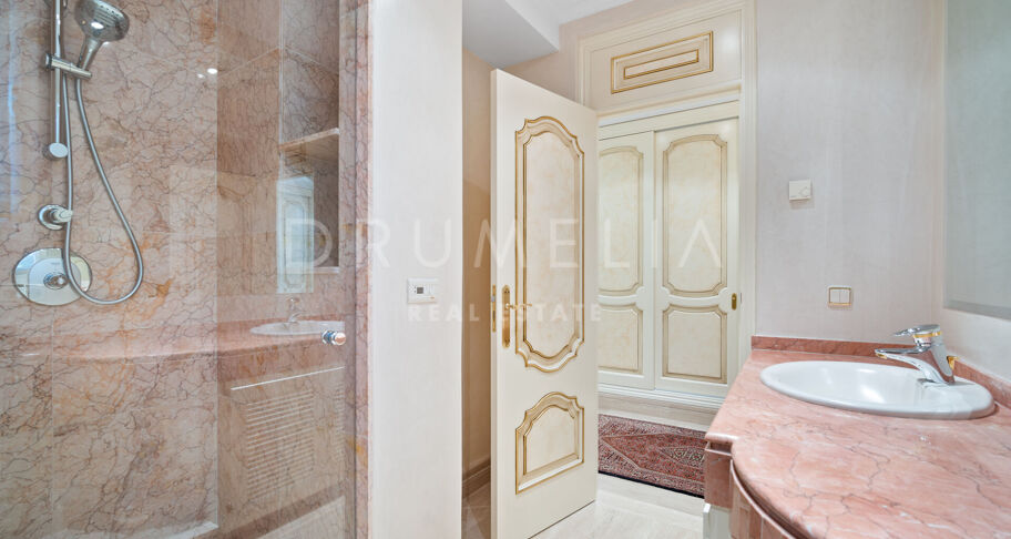 Luxury Mediterranean-style villa with sea views in high-end Sierra Blanca, Marbella Golden Mile
