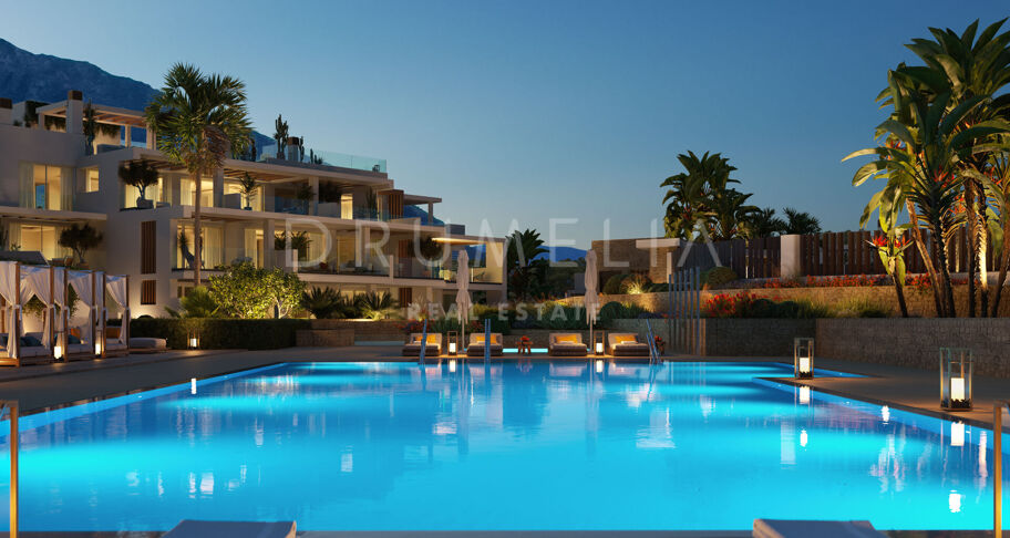 New luxury modern duplex penthouse with private pool and stunning views, Marbella’s Golden Mile